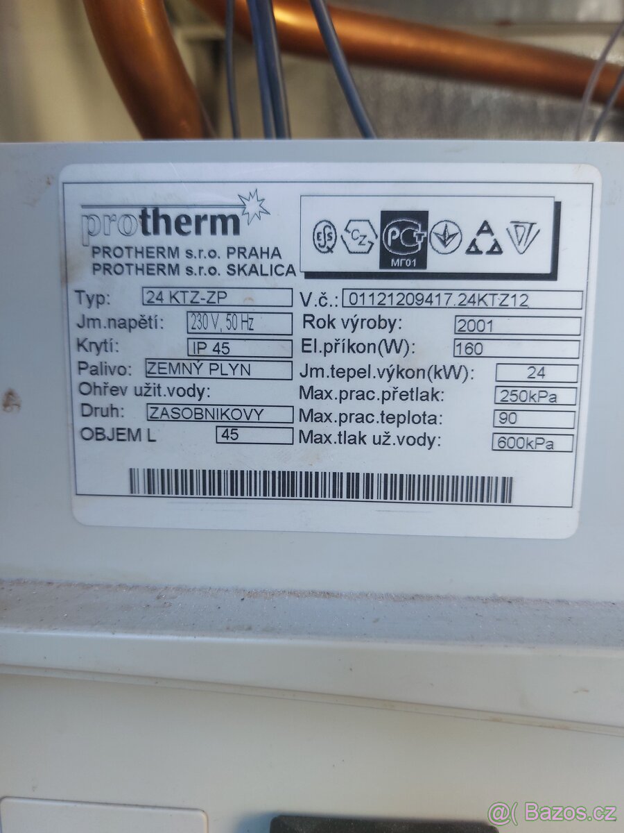 Plynový kotel Protherm 24 KTZ-Zp