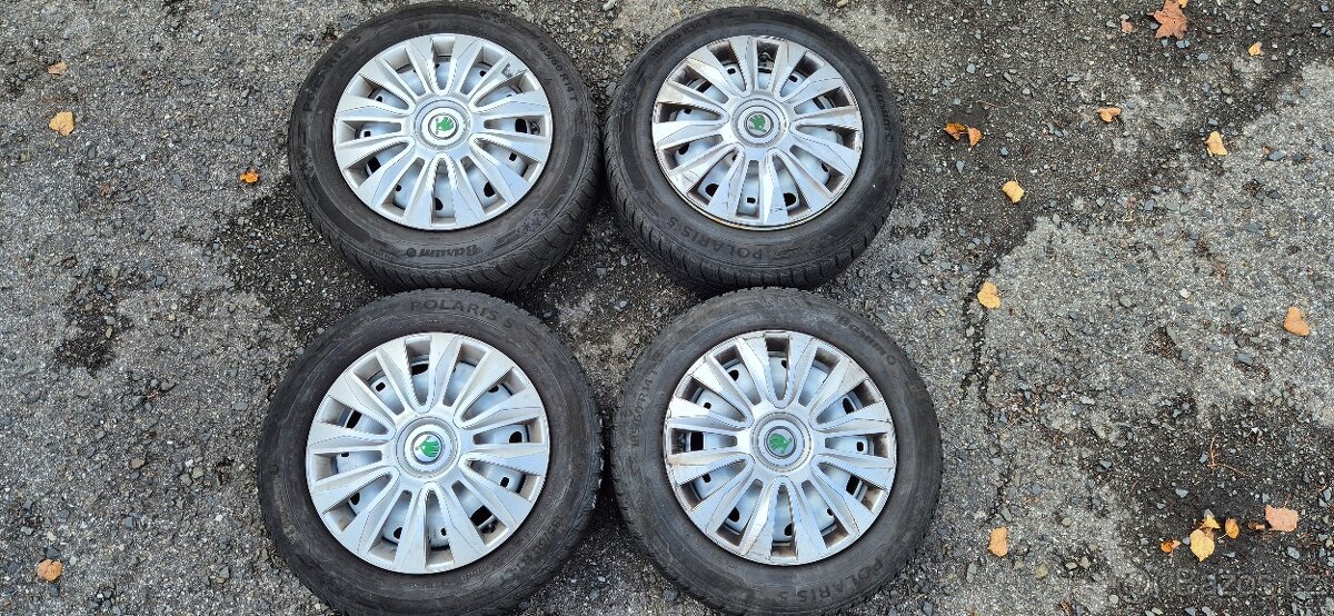 Plechové disky Škoda Fabia 5x100 6x14 ET43 185/60r14 Barum
