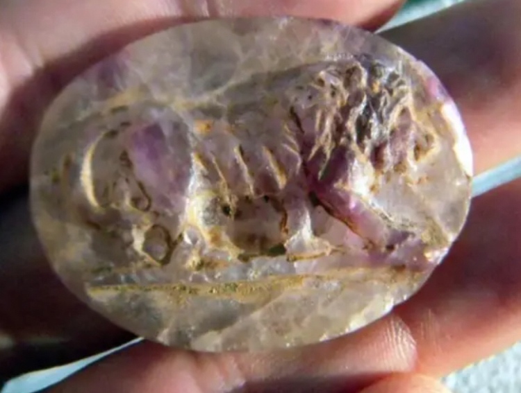 Velká římská ametystová kamej se lvem