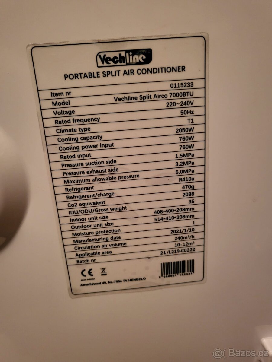 Karavanová mobilní klimatizace