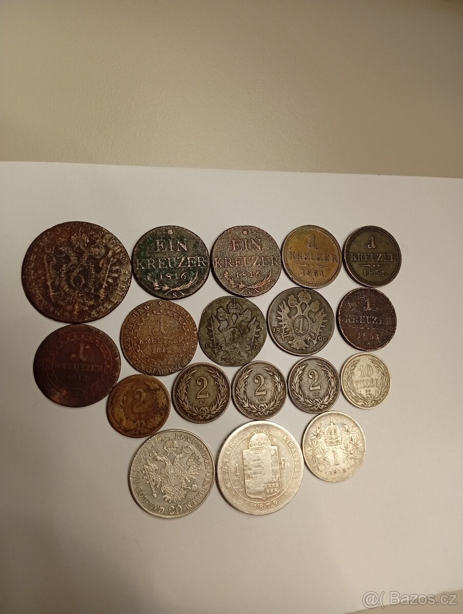 KONVOLUT MINCÍ RAKOUSKO UHERSKO. I STŘÍBRNÉ MINCE