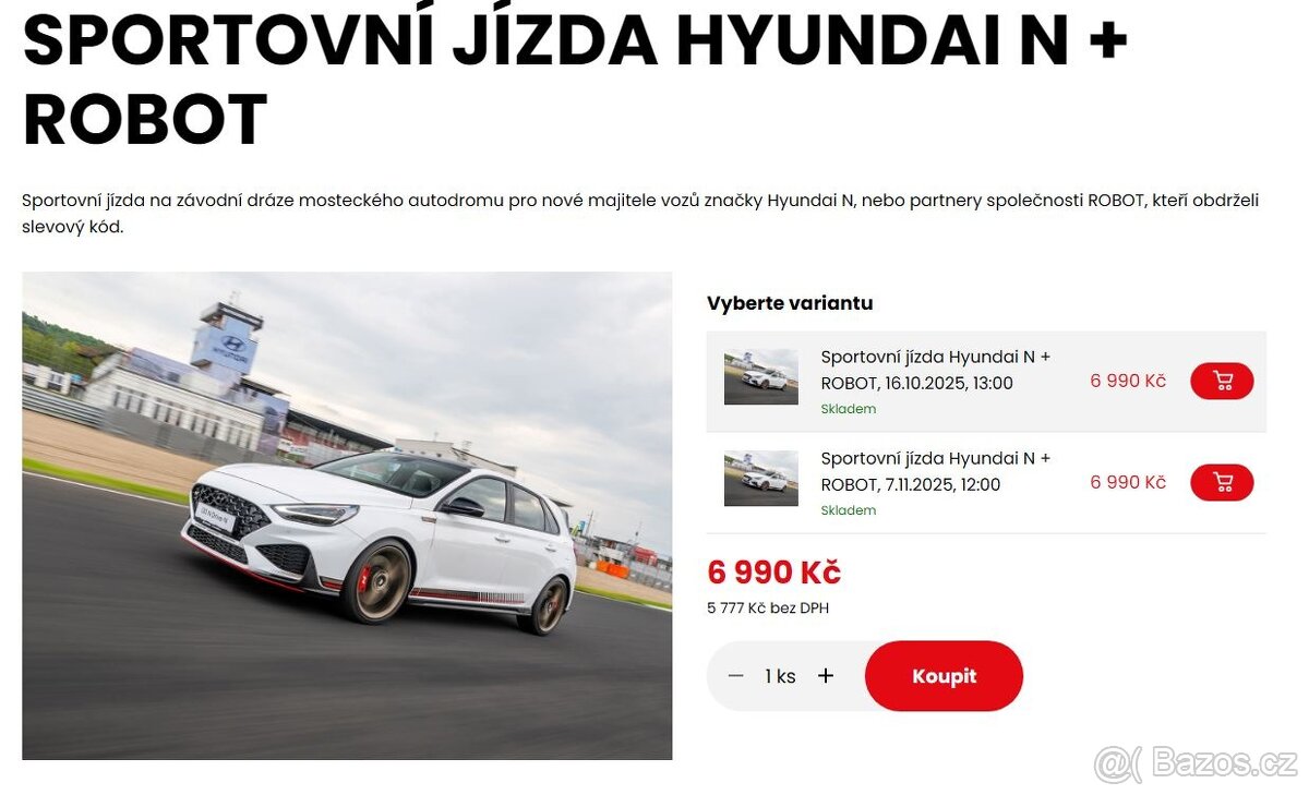 Sportovní jízda Hyundai N + ROBOT
