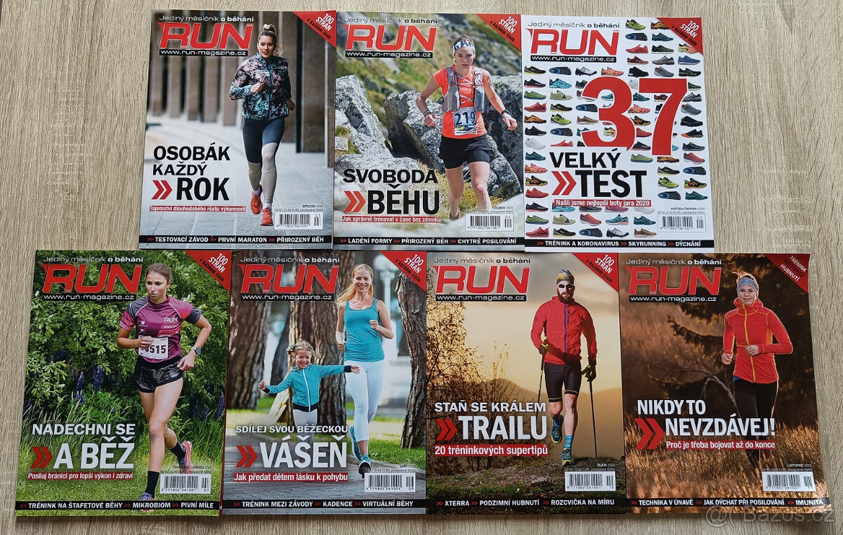Časopis RUN - měsíčník o běhání (7 čísel ročník 2020)