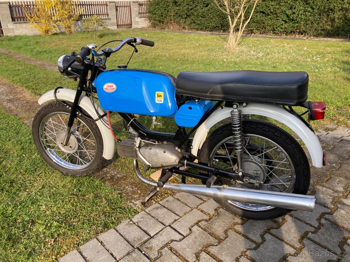 Jawa 23 Mustang, po renovaci, s TP a RZ, r.v.1975