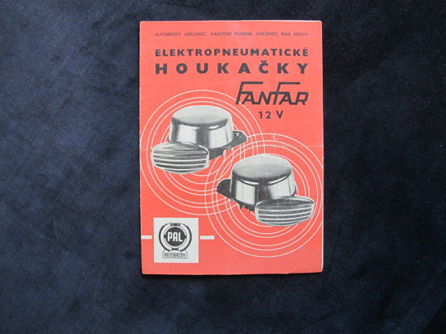 Elektropneumatická houkačka Fanfar PAL technická literat. 3
