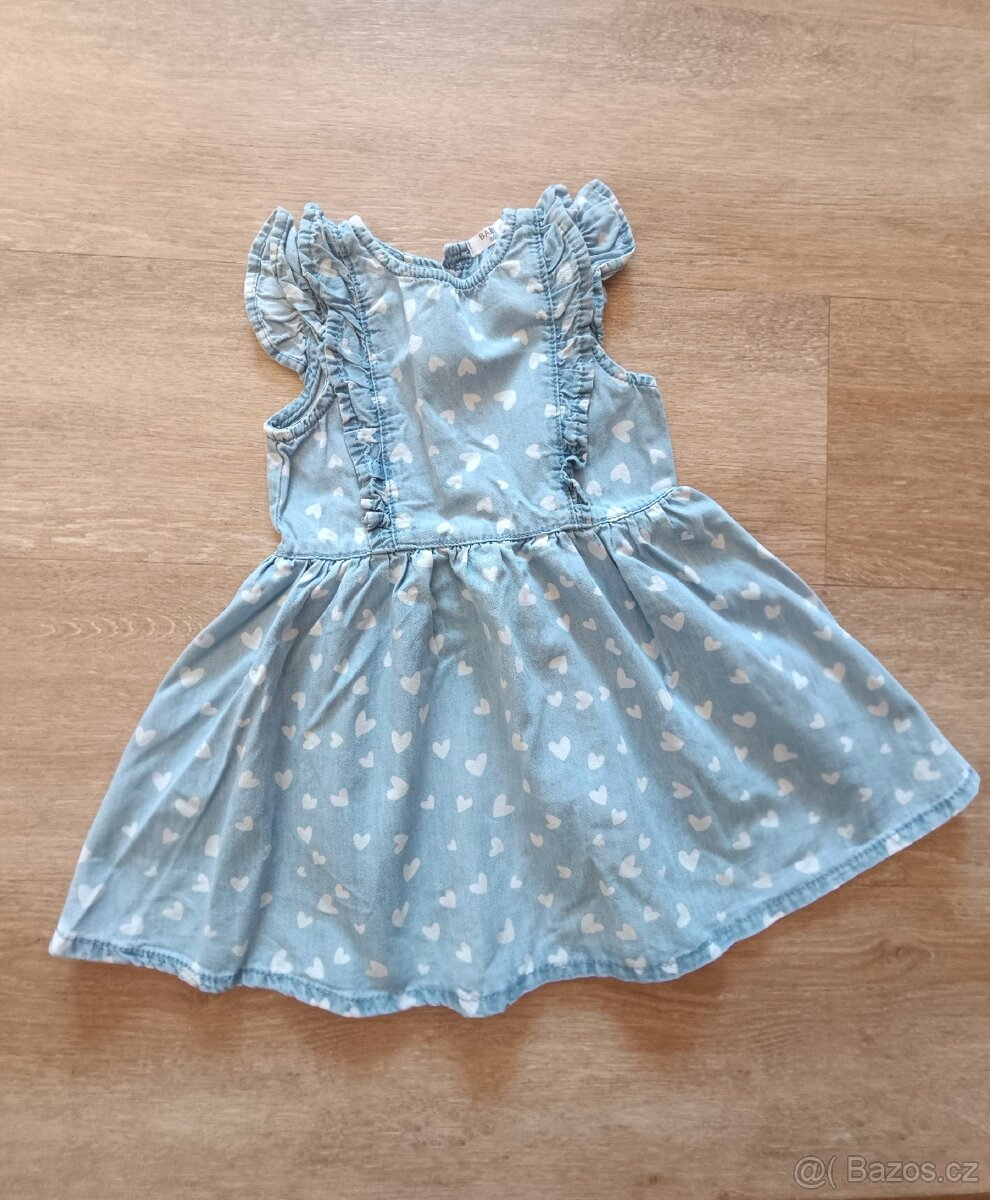 Džínové dívčí šaty Zn. Baby, vel. 12-18 měsíců
