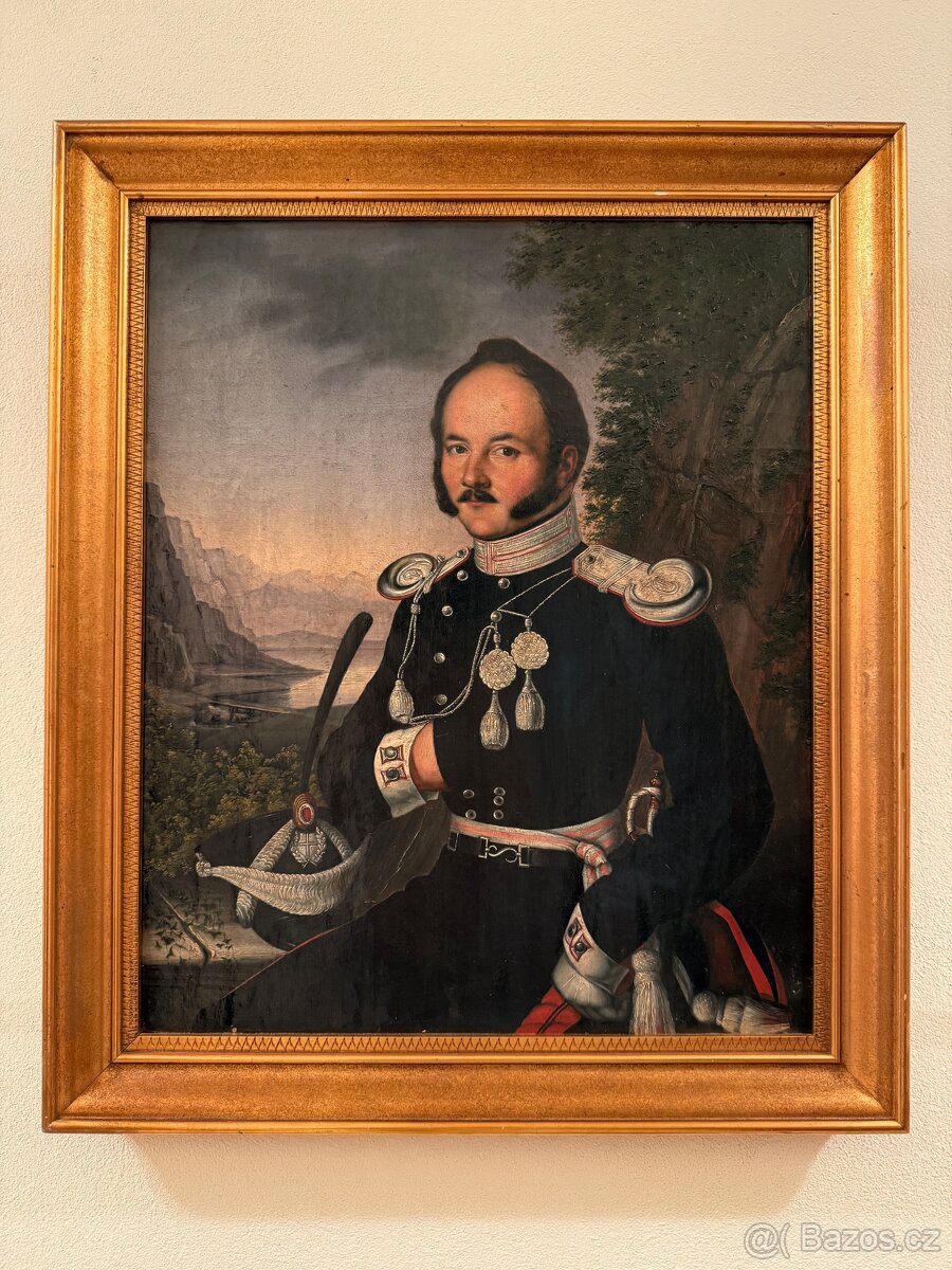 Starožitný obraz důstojníka