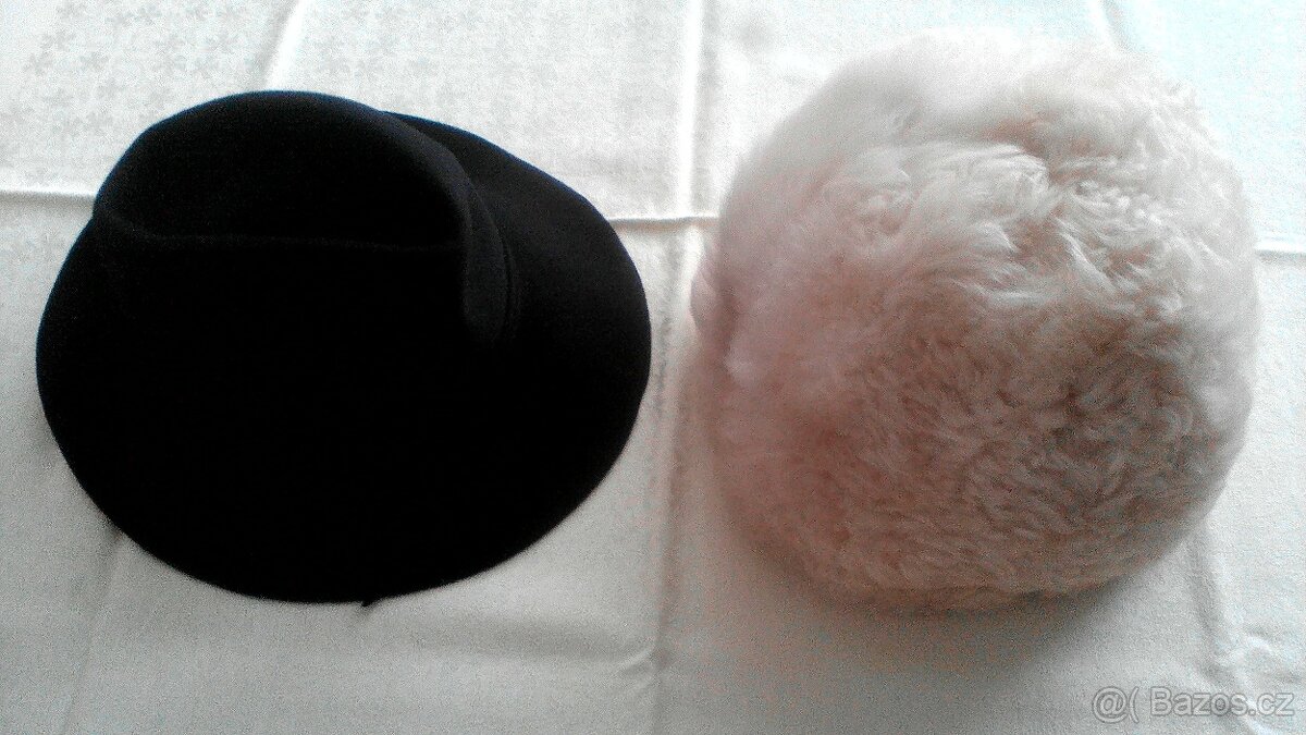 Pánská kožeš. čepice, dám. + pán. klobouky, šály, čepice