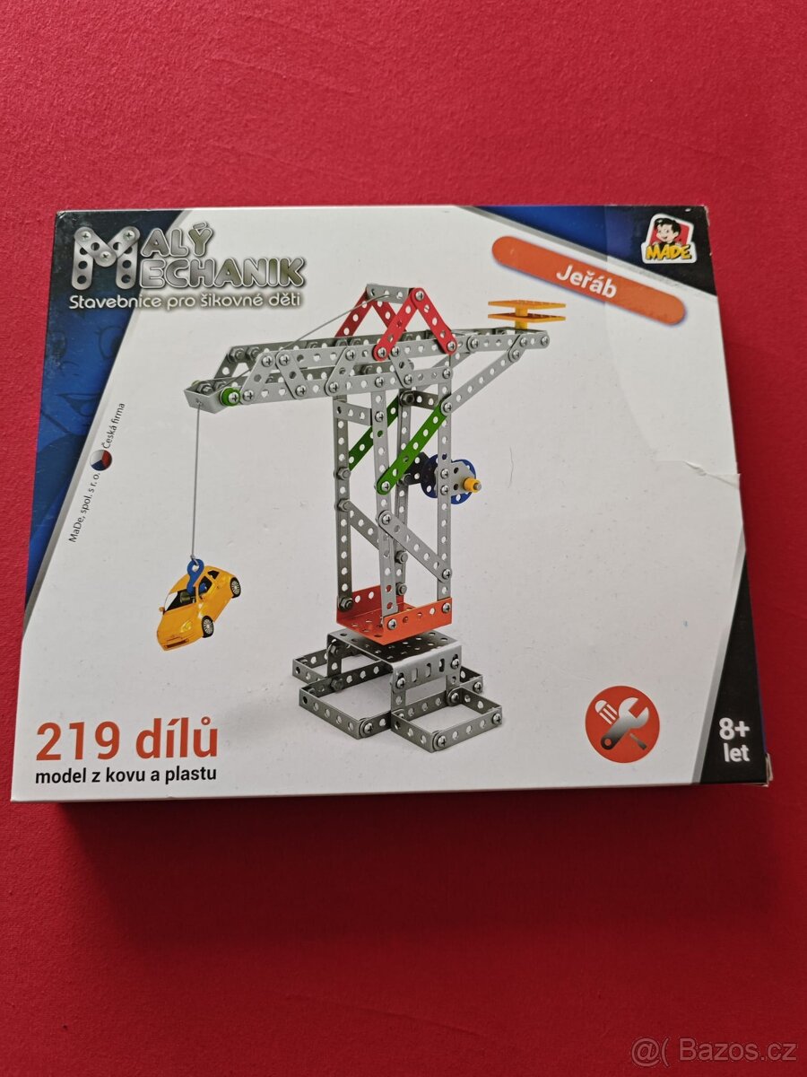 Malý mechanik stavebnice Jeřáb - 99Kč