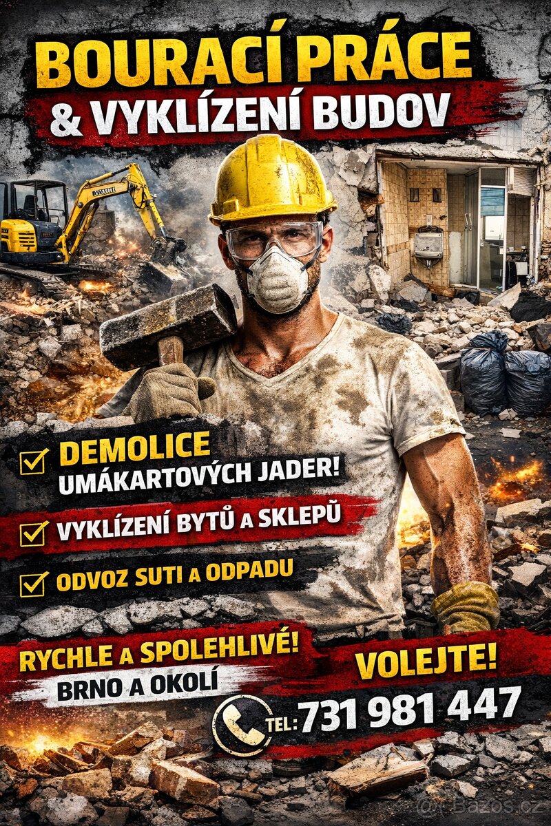Nabízím bourací práce a vyklízení