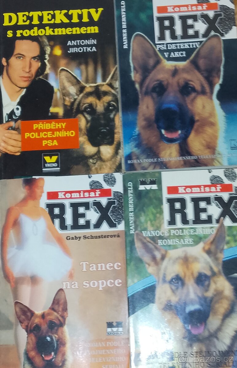 Kniha komisař rex,různé knihy mix