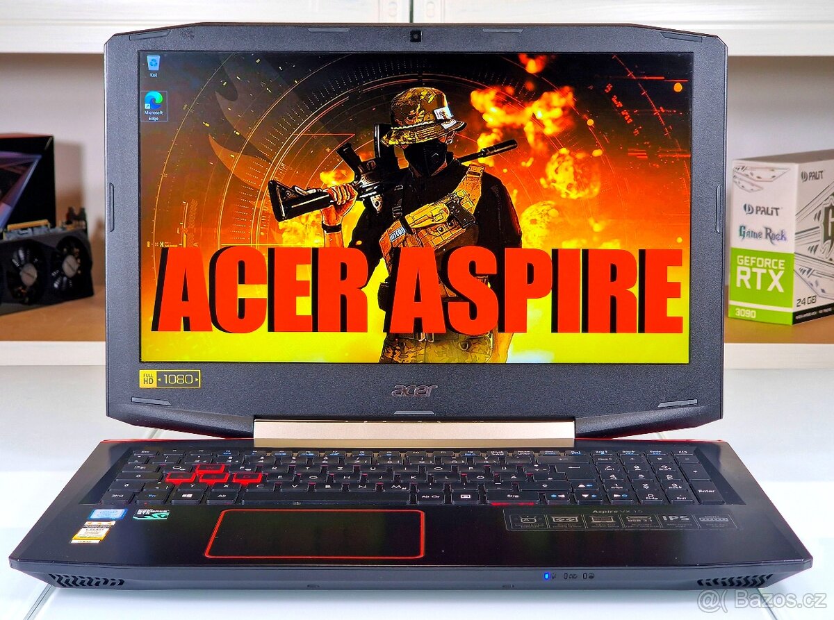 Herní notebook ACER VX | i7-7700HQ | GTX 1050Ti | 512SSD+1TB
