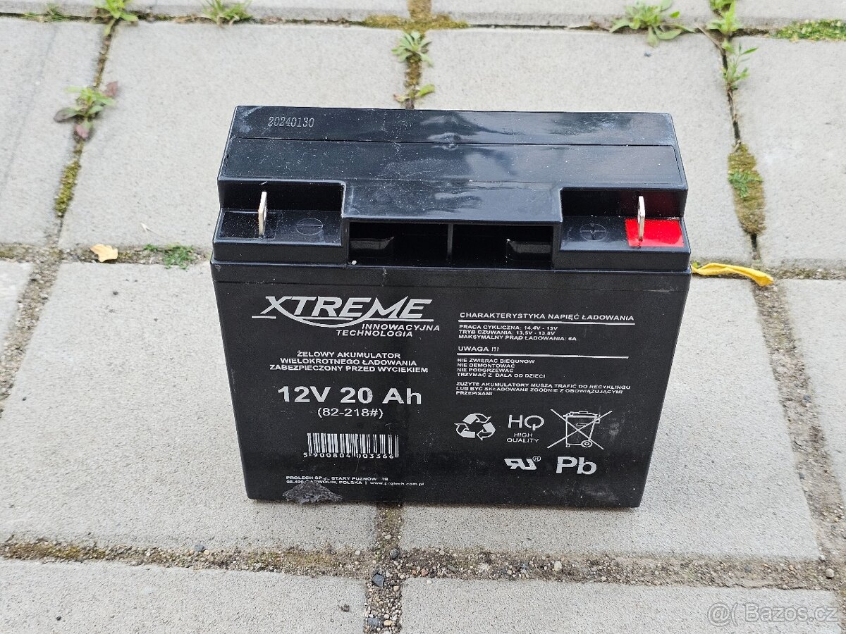Baterie olověná 12V / 20Ah Xtreme 82-218 gelový akumulátor