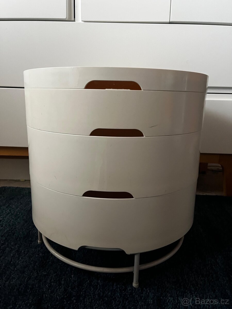 IKEA Stolek, noční stolek, úložný box béžový