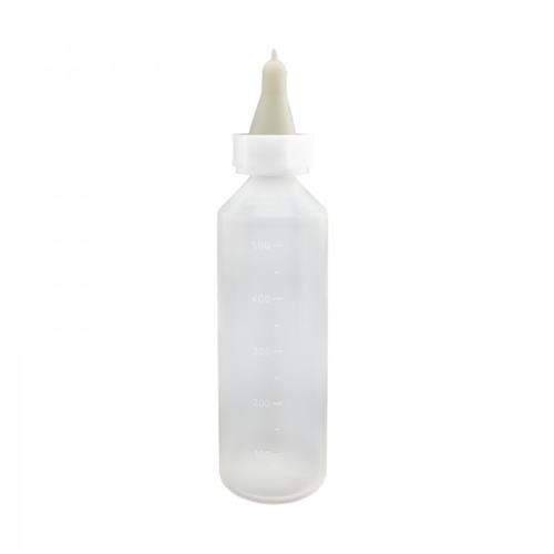 Láhev na mléko 0,5 l pro jehňata - úzký dudlík, silikon