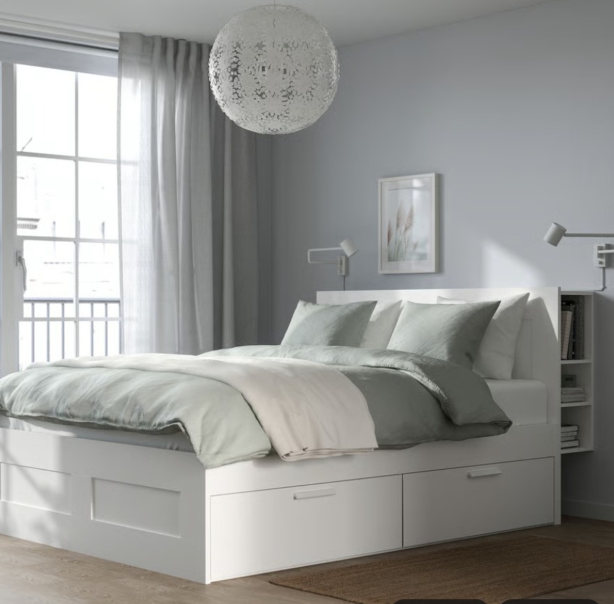 Prodám kompletní postel IKEA BRIMNES 180x200 cm s matrací a