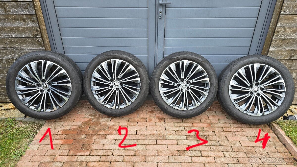 Orig AL kola Cursa 19" Škoda Kodiaq + PNEU 3 mm