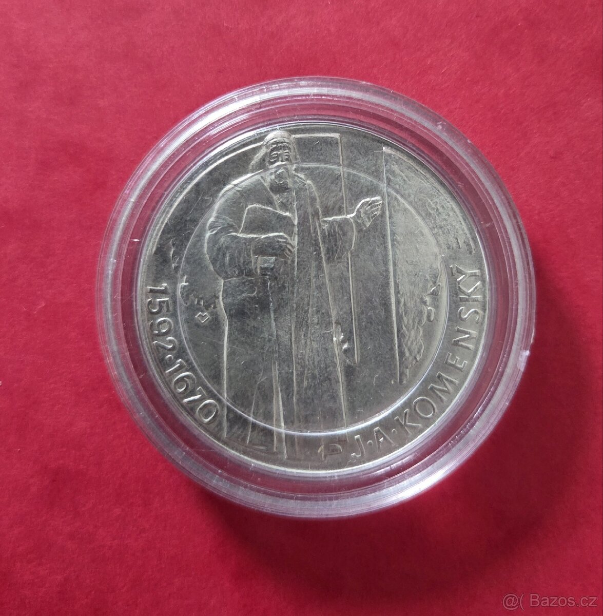 Stříbrná mince 500Kč 1992 J. A. Komenský