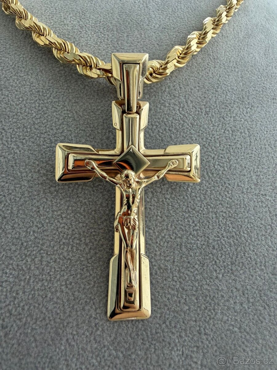 Zlaty kříž - přívěsek 19.67g 585 14k - NOVY NENOŠENÝ ZLATO