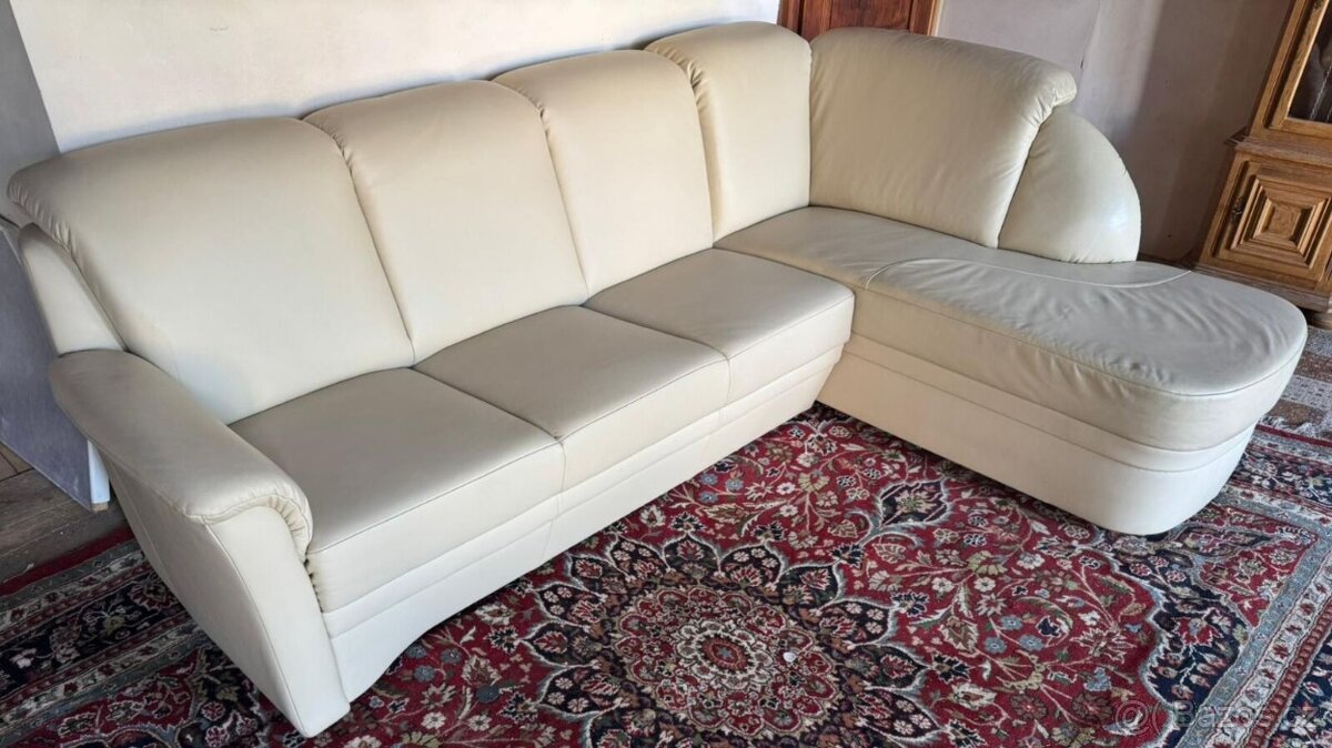 Kožená rohová sedačka, 5249