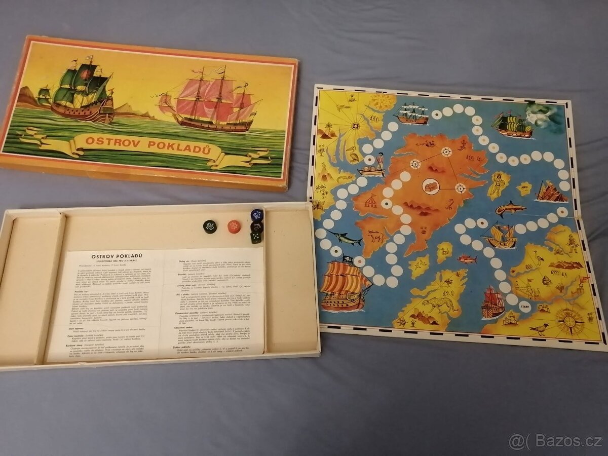 retro hra OSTROV POKLADŮ - kompletní - tofa