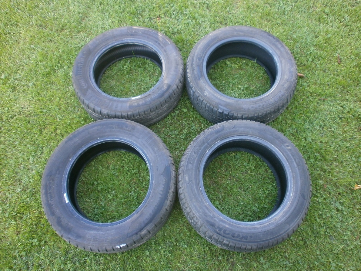 4xLetní gumy 2x HANKOOK 2xCONTINENTAL 185/60 R14 4x 6,8MM