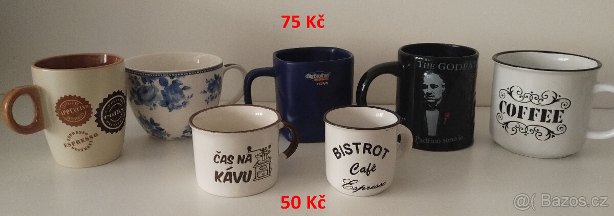 různé krásné hrníčky