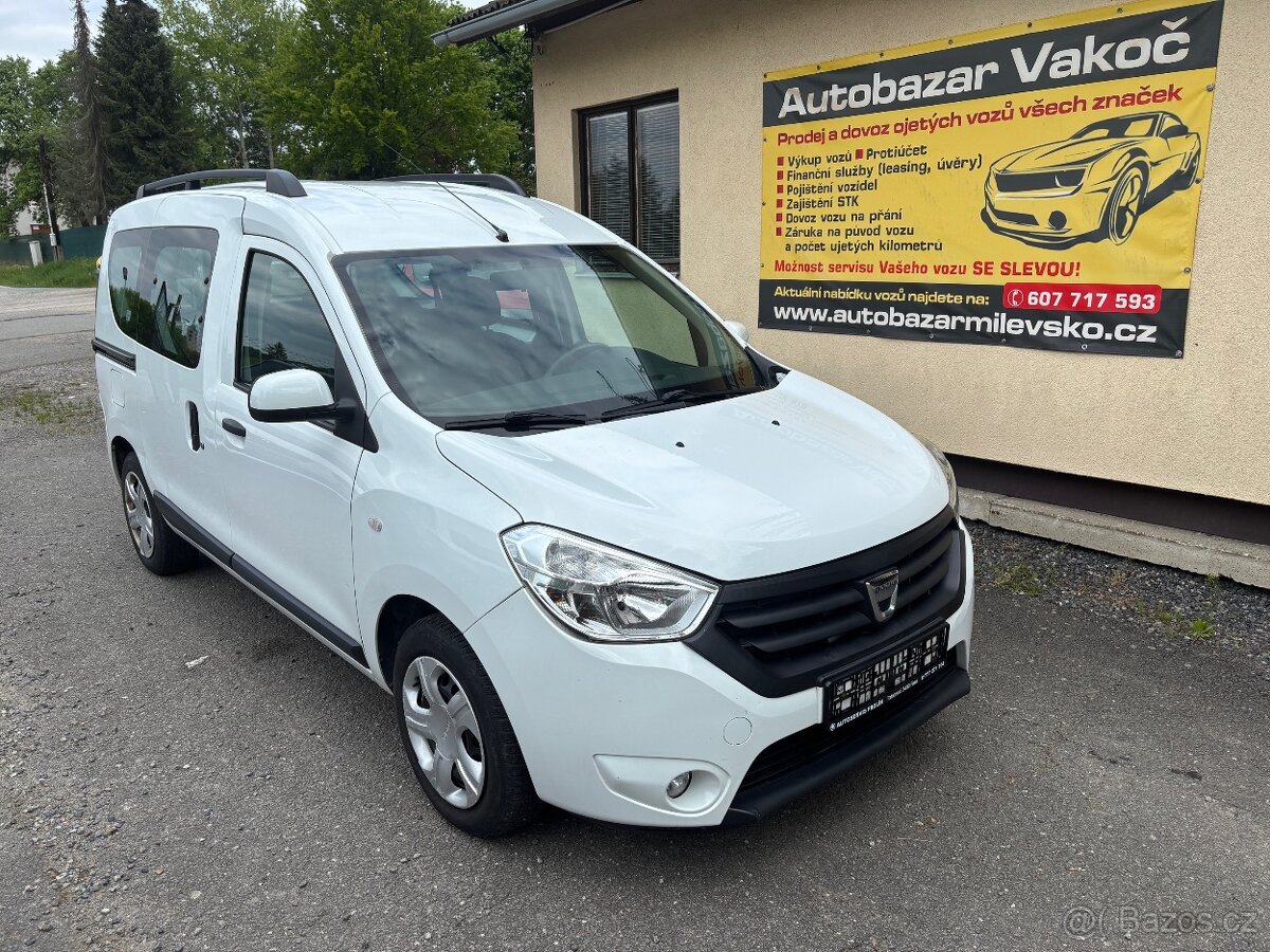 Dacia Dokker - rok2015,5míst,motor1.6benzín,výkon61KW