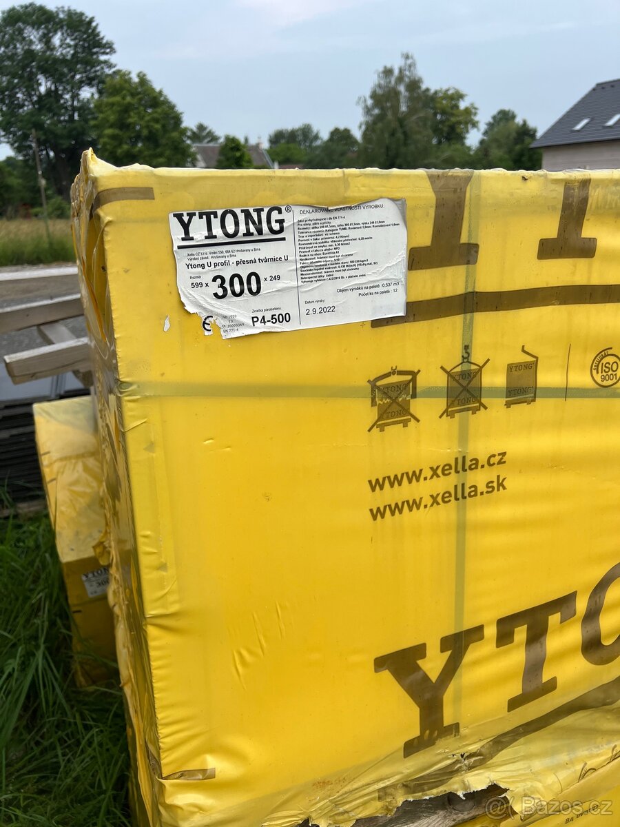 Ytong-U profil přesná tvárnice 300 ( 599/300/249)