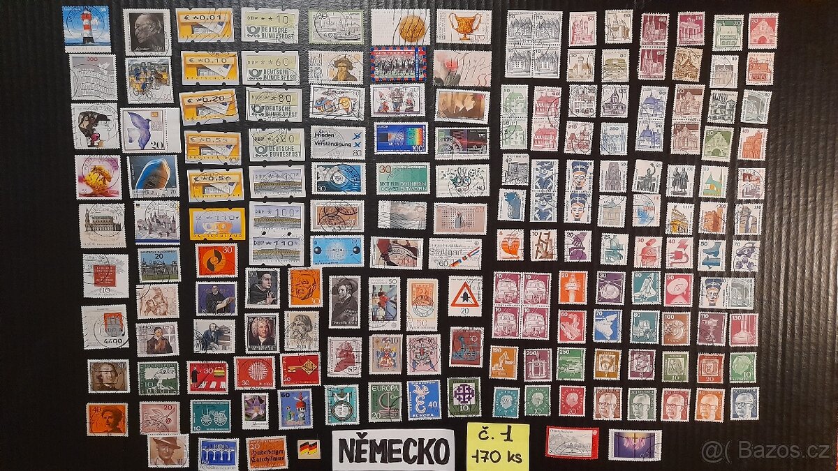 Poštovní známky Německo č.1 170ks