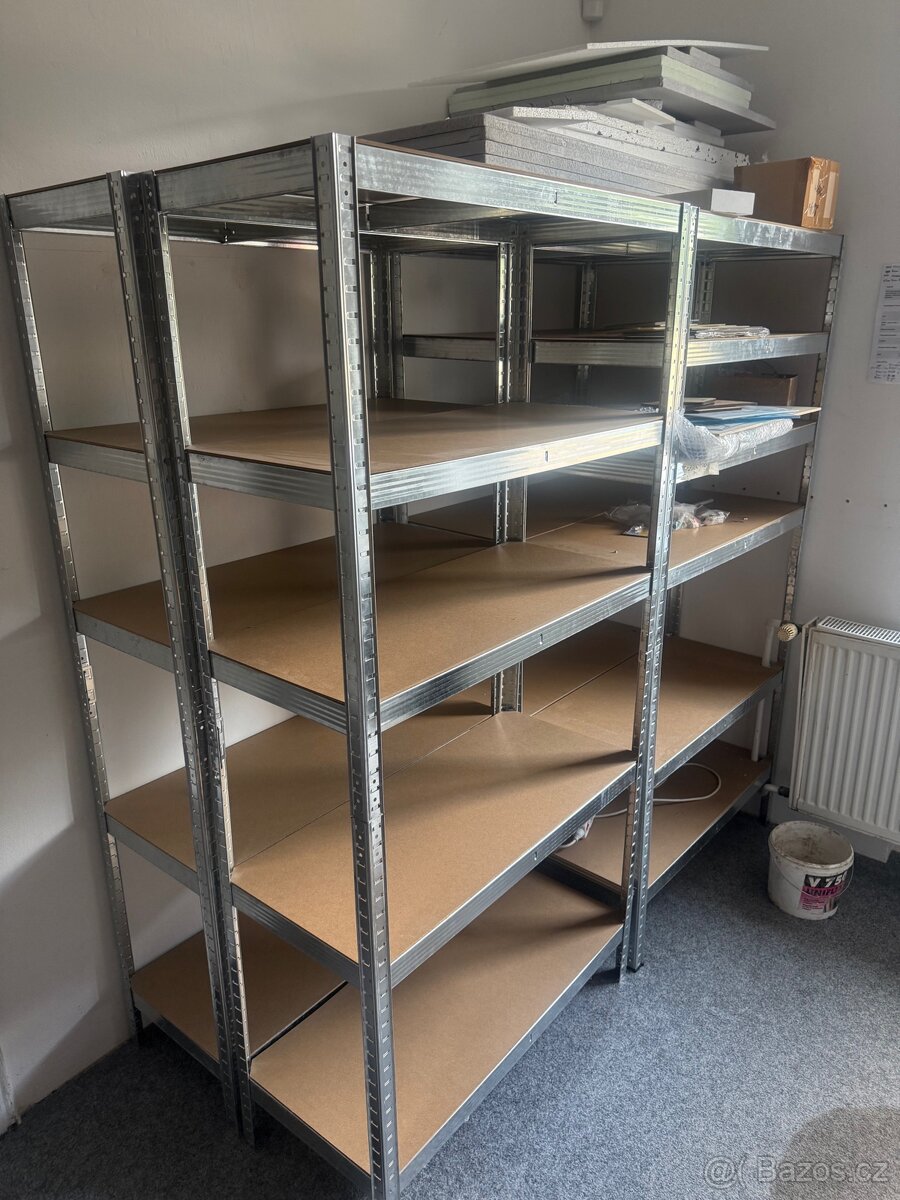 4x Regál 180x120x50 pouze dohromady