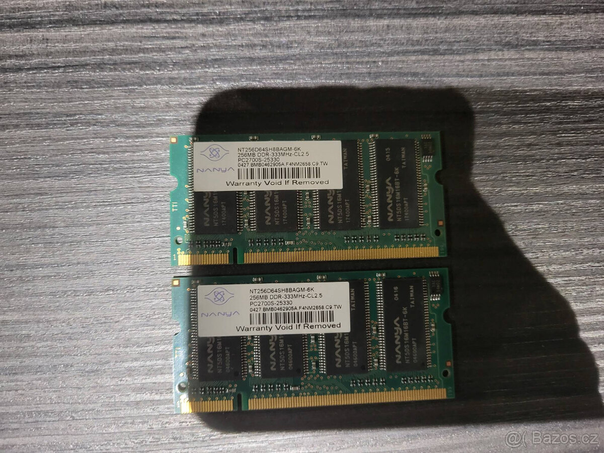 SO-DIMM DDR 256MB 2x