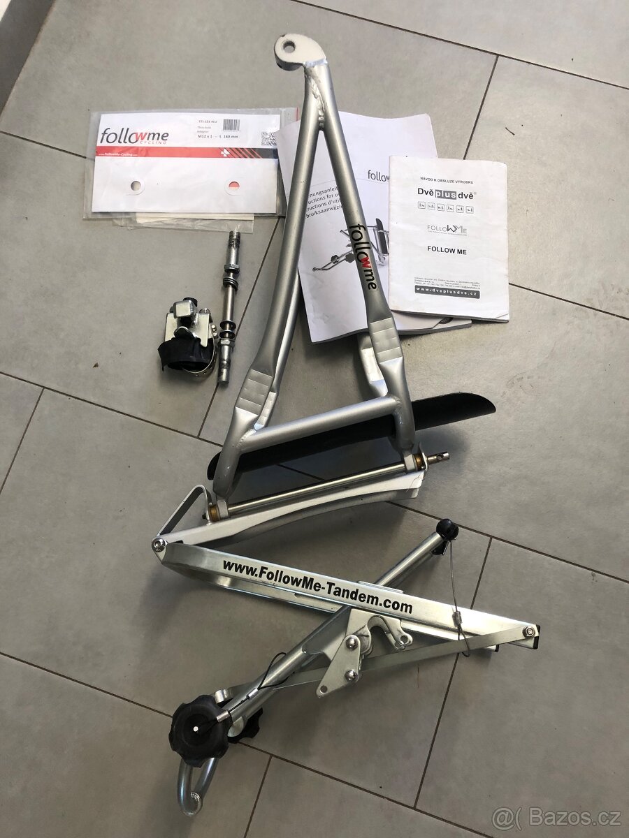 Skládací tandemový závěs FollowMe + Woom adaptér
