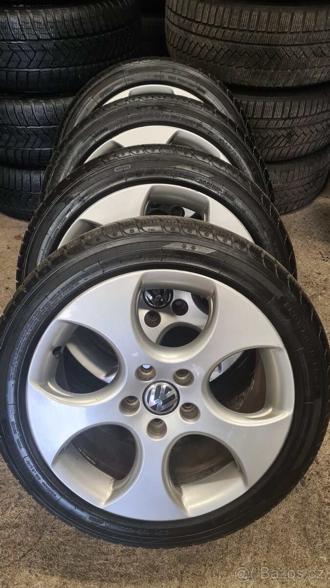 ALU kola R17- 5x112 originál zimní VW GOLF5,6,7,PASSAT,ŠKODA