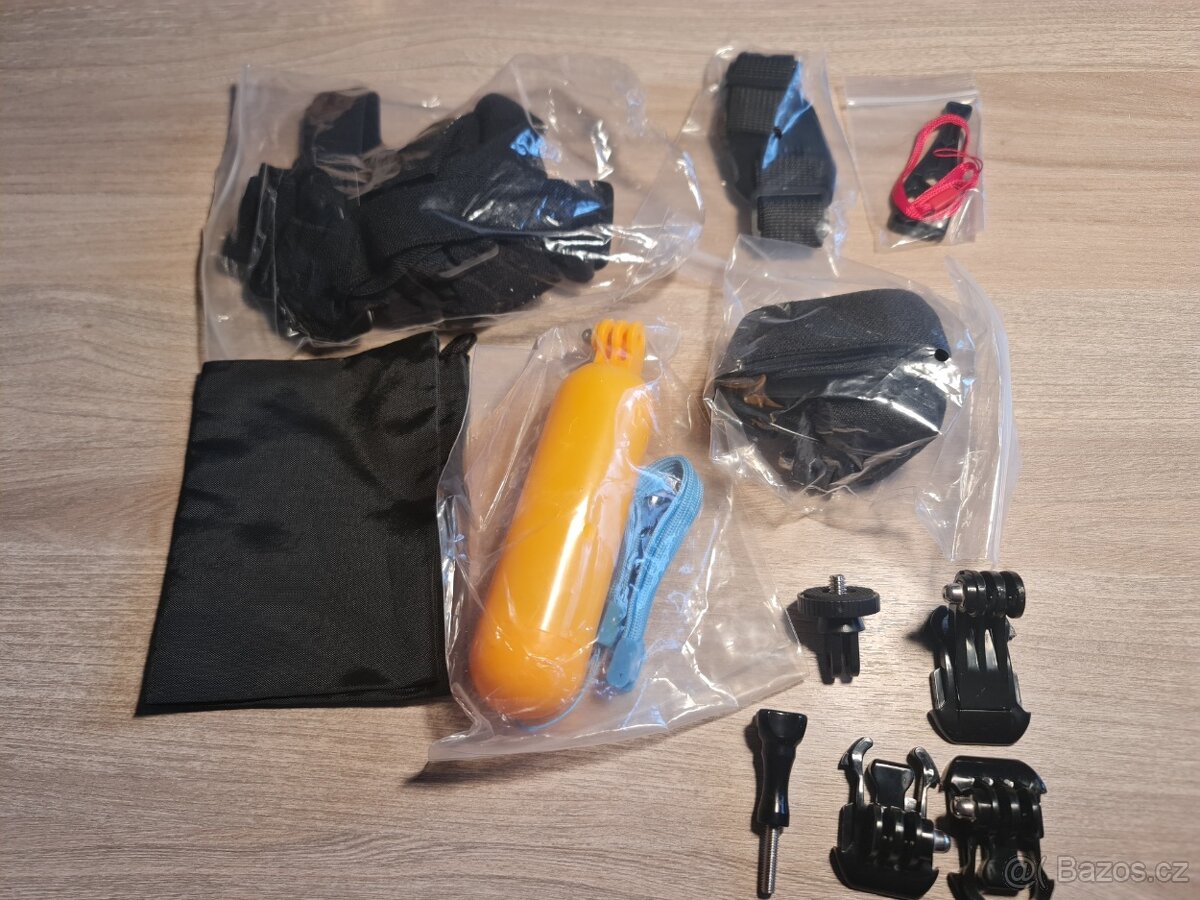 Příslušenství ke sportovní kameře (Hlava, tělo, voda)