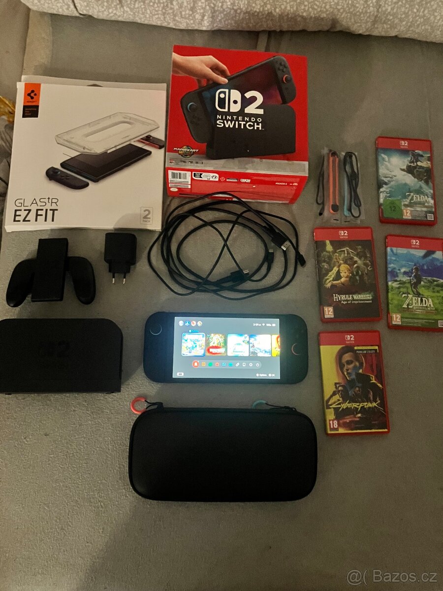 Nintendo switch 2 + originalni pouzdro + hry