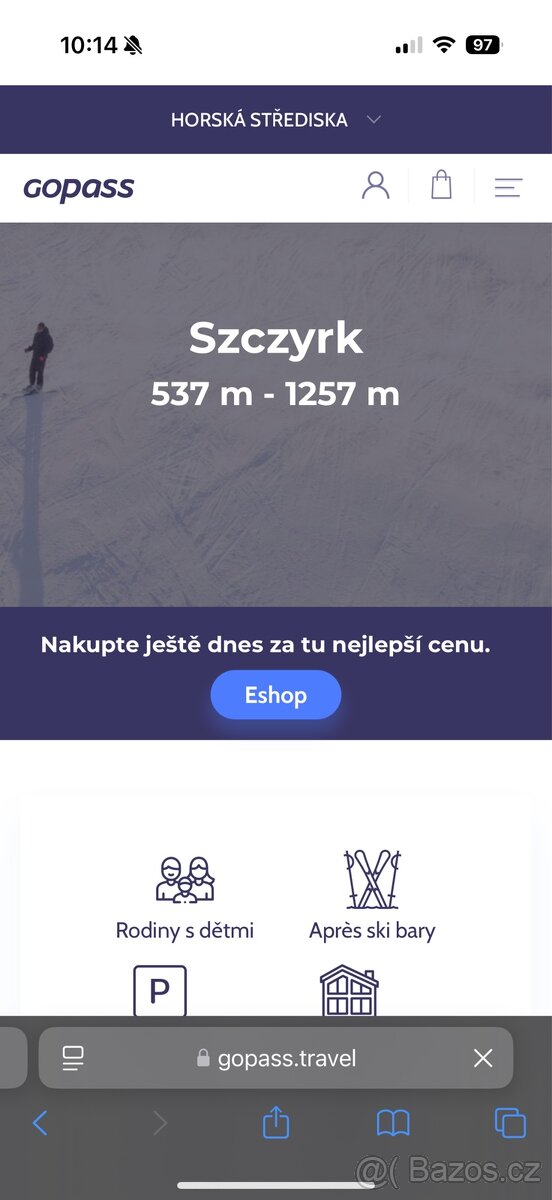 4x jednodenní skipas do Szcyrk
