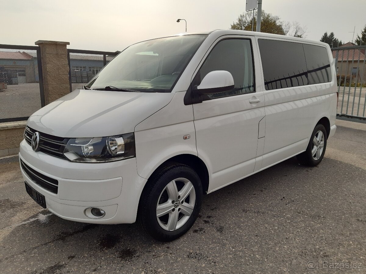 VW TRANSPORTER T5 LONG 2.0TDI 84KW 5MÍST ODPOČET DPH
