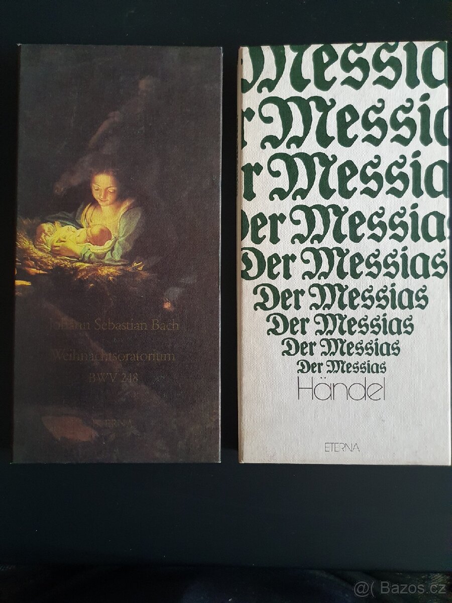 2 kolekce audiokazet: Händel a Bach