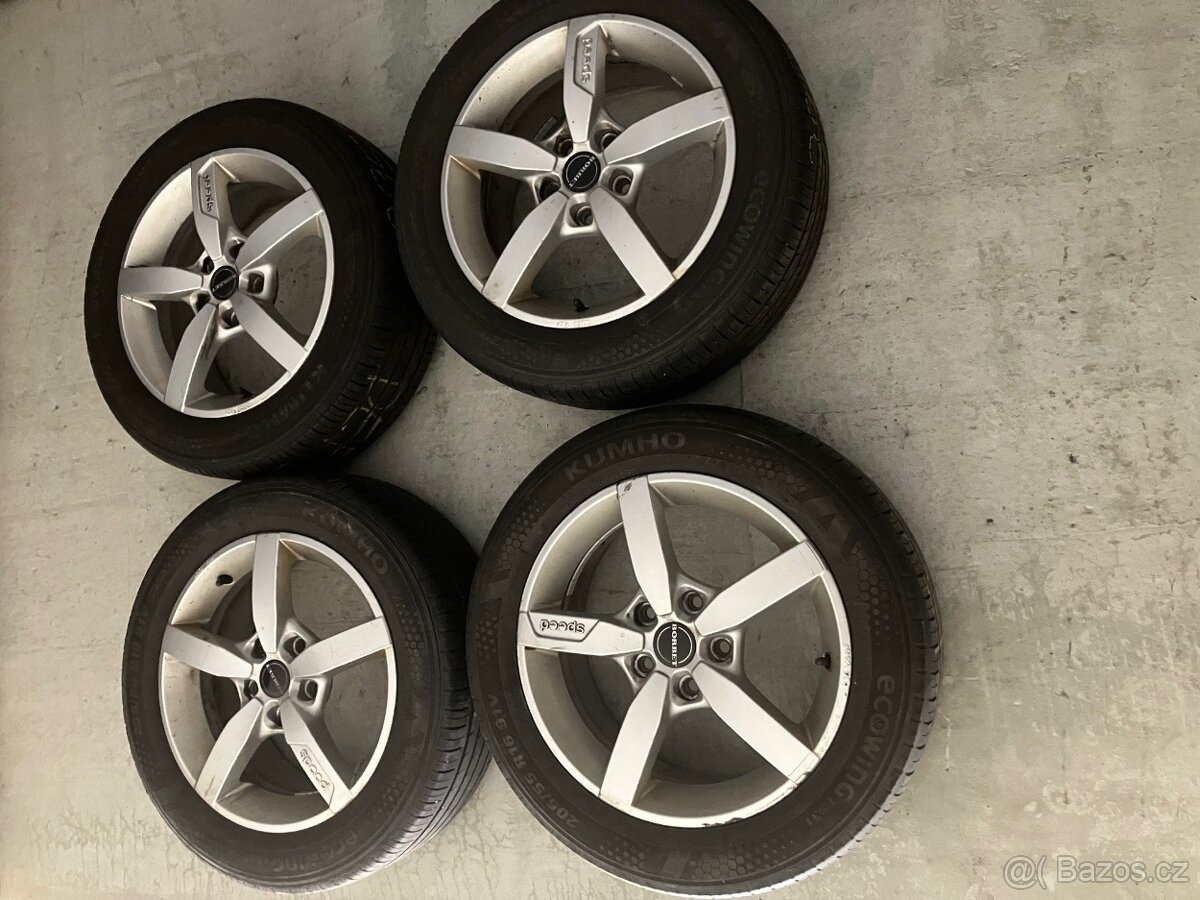 Sada Alu Borbet Speed 5x112, 6,5Jx16 ET 45