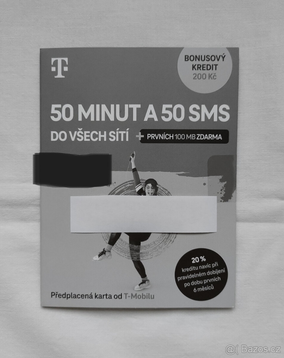 Nová nepoužitá sim karta s bonusem navíc