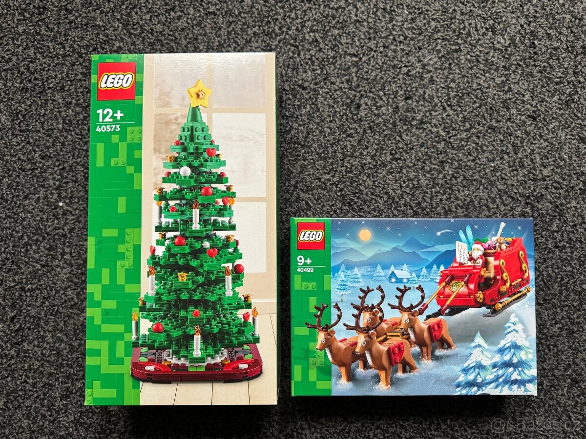 Vánoční LEGO® dvojička 40499 Santovy sáně + 40573 stromek