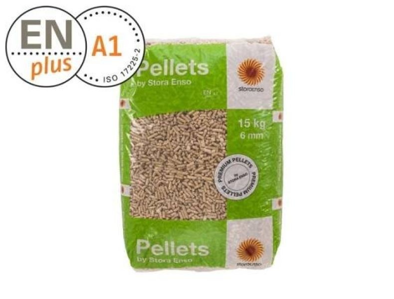 DŘEVĚNÉ PELETY STORA ENPLUS A1 NEBO PREMIUM PELLETS SKLADEM