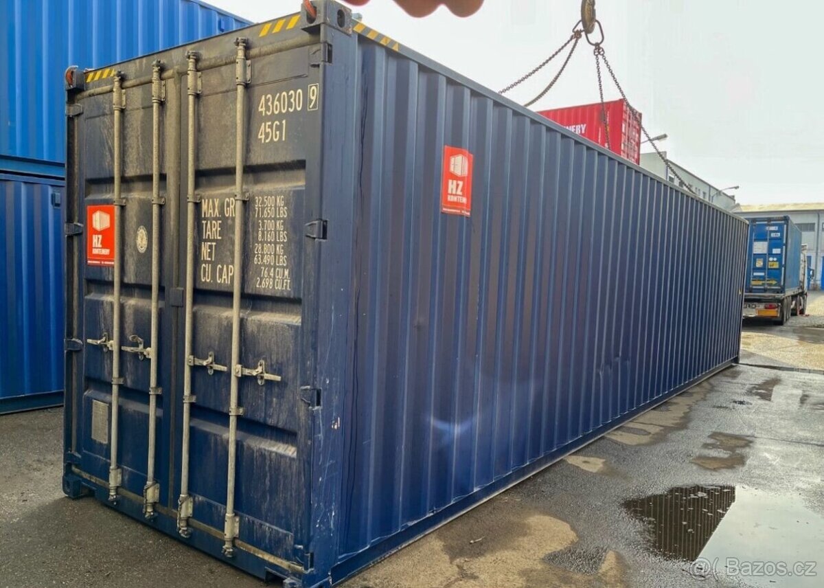 Lodní kontejner modrý 40HC DODÁNÍ ZDARMA