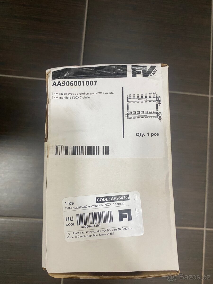 Rozdělovač nerezový FV Plast INOX 7 s průtokoměry