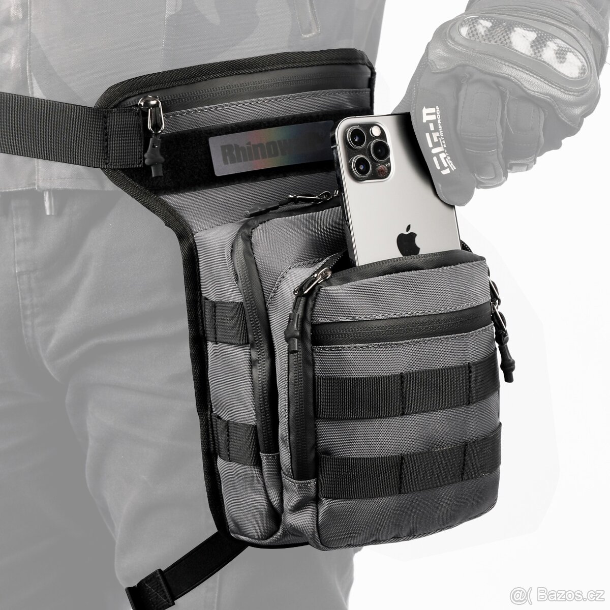 Rhinowalk brašna na nohu MT102 - šedá