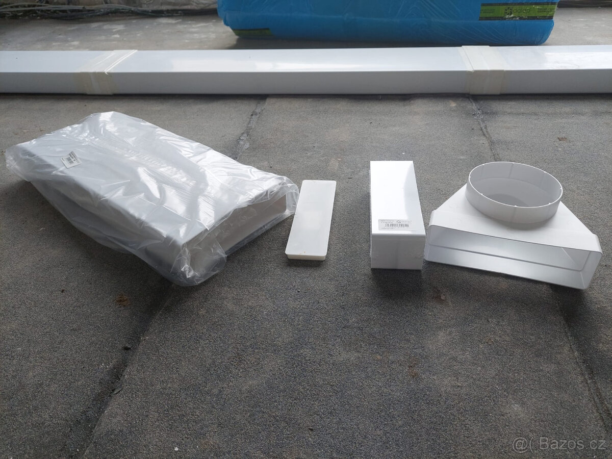 Hranaté ventilační potrubí 204x60 mm