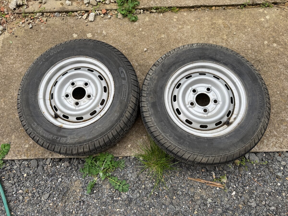 2ks plechových kol 5x112 R13 165/80 R13C