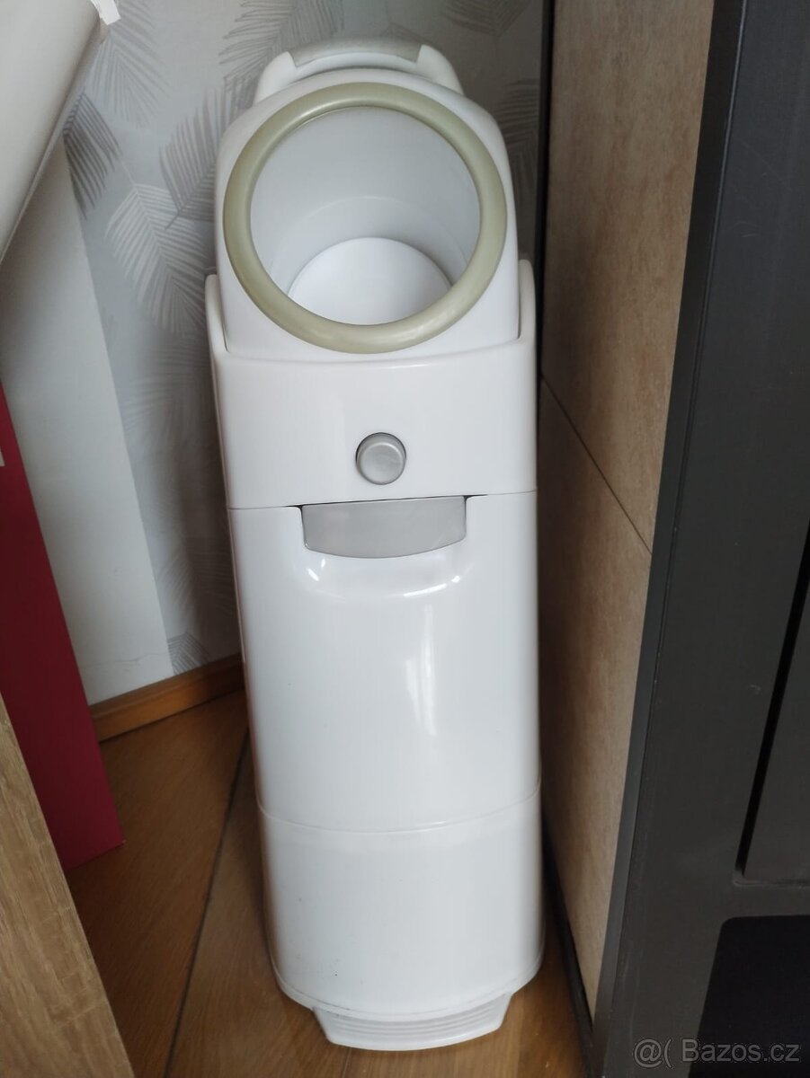 Koš na použité pleny diaper bílý