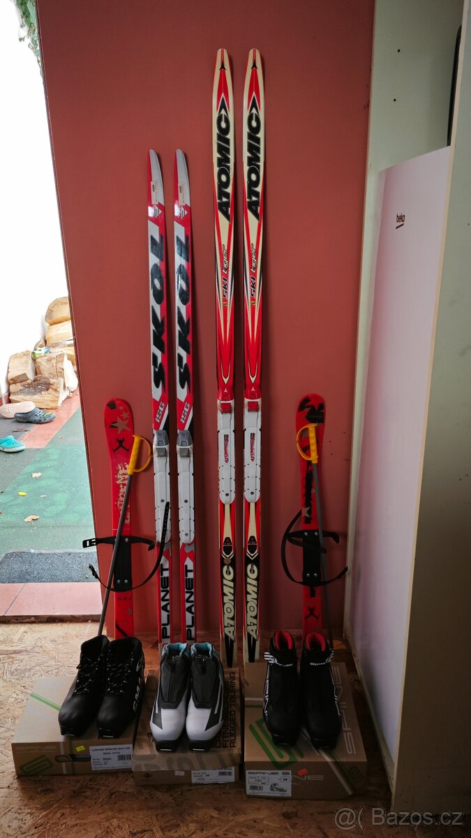 Prodám běžky Atomic 170cm, Skol 150mm a boty 35,37,38